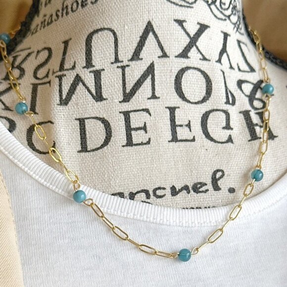 Alquimia Gold and Blue Enchantment Necklace